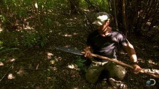 Joes Makeshift Spear  Dual Survival [upl. by Trudey]