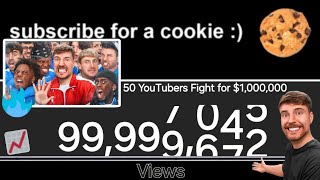 MrBeast Video quot50 YouTube Fight For 1000000quot Hits 100M Views  YT Battles stream moment [upl. by Sandro]