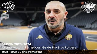 Saison 20232024  Avant Match  19ème journée de Pro B vs Poitiers [upl. by Clayborne237]