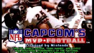 Capcoms NFL MVP Football  SNES Gameplay [upl. by Aitnahs]