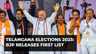 Telangana Elections 2023 BJP releases first list of candidates fields T Raja from Goshamahal [upl. by Iadahs529]