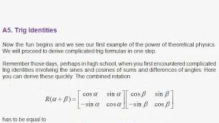 A5 The Rotation Matrix and Trig Identities [upl. by Nitsud]