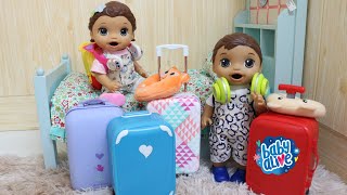 BABY ALIVE GÊMEOS LAURINHA E FELIPINHO VÃO PASSAR O FIM DE SEMANA NA CASA DA TITIA [upl. by Rodina]