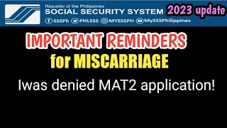 IMPORTANT REMINDERS SSS Maternity Benefits Miscarriage Application Alamin [upl. by Dun219]