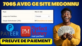 Voici comment jai gagné 706 avec PAYEER grâce à ce site [upl. by Horan]