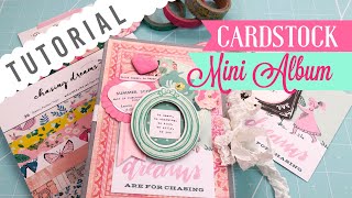 Cardstock Mini Album ❀ TUTORIAL  “Use Your Paper” Series Idea 5 [upl. by Llevol732]