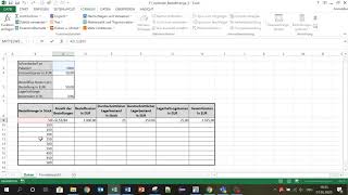 Optimale Bestellmenge Tabelle ausfüllen mit Excel [upl. by Airet]