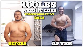 100 LBS Weight Loss Transformation My 1 Year Fitness Journey [upl. by Stockwell]