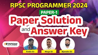 RPSC PROGRAMMER PAPER01 ANSWER KEY amp SOLUTIONS rpscupdate rpsc programmer result [upl. by Arther696]