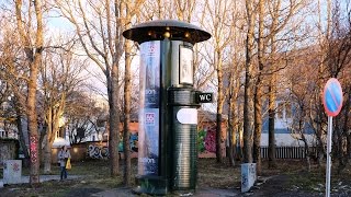 Selfcleaning public street toilet in Reykjavik Iceland [upl. by Nyladnewg]