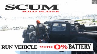 SCUM start a vehicle with 0 batterysolo player [upl. by Akirej581]