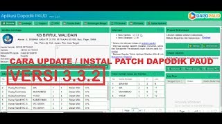 CARA INSTAL Dan UPDATE DAPODIK PAUD VERSI 332 DapodikPAUD [upl. by Keil412]