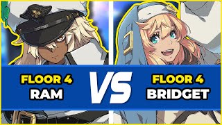 GGST Floor 4 🎮 Bridget vs Ramlethal  Guilty Gear STRIVE Low Level Gameplay [upl. by Fortna]