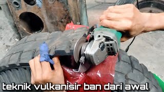 The process of repairing truck tires  retreading truck tires [upl. by Jezreel]