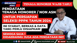 Pendataan Tenaga HonorerNon ASN Persiapan Seleksi PPPK 2024Ini Syarat amp Data Yang Perlu Disiapkan [upl. by Anneirb]