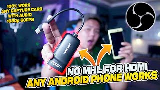 How To Use Your Any ANDROID Phones To Any Capture Card  100  Wavlink 30 Display Adapter [upl. by Vinna]