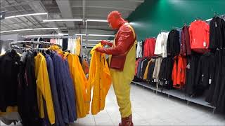 shopping in red and yellow latex clothing [upl. by Althea]