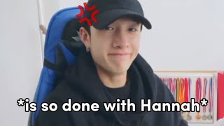 Bang Chan and Hannah bickering live Chans room ep 172 highlights [upl. by Eirrotal]