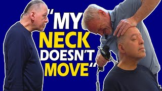 HIS NECK HASNT MOVED IN 20 YEARS 😱 HE NEEDS A CHIROPRACTOR [upl. by Becht]