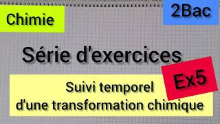 suivi temporel dune transformation chimique par mesure de conductance  2Bacex5 الثانية بكالوريا [upl. by Teriann]