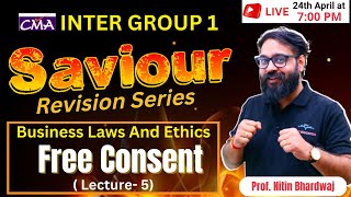 Free Consent  Indian Contract Act 1872  Revision Lecture 5  By Prof Nitin Bhardwaj [upl. by Toddy520]