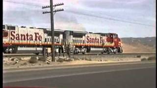 Santa Fe fast freight startup [upl. by Baumbaugh]