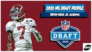 Trevon Diggs 2020 NFL Draft Profile  PFF [upl. by Anidualc]