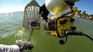 Metal Detecting on Key Biscayne with the Garrett Sea Hunter Mark II [upl. by Eelyrehc239]