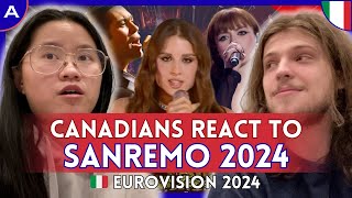 CANADIANS REACT Sanremo 2024  AMESC [upl. by Ybor]