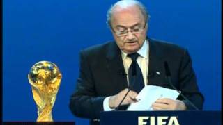 FIFA Announces Russia Qatar as World Cup Hosts for 2018 2022 Full Presentation [upl. by Schug]