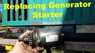 Onan Generator repair replacing the starter [upl. by Hurleigh]