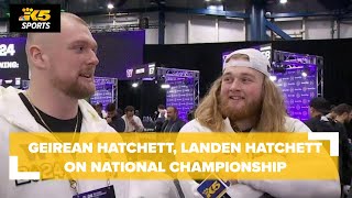 EXTENDED INTERVIEW UWs Geirean Hatchett and Landen Hatchett ahead of CFP National Championship [upl. by Amery]