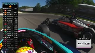 Romain Grosjean’s Insane Move On Scott McLaughlin  2023 Children’s Of Alabama Indy Grand Prix [upl. by Suivatal695]