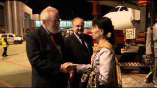 Raw Video Democracy Icon Returns to Europe [upl. by Akoyin139]