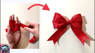 einfache Schleife binden zum Geschenke einpacken  DIY Geschenkschleife selber basteln  simple bow [upl. by Licha319]