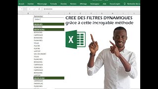 Incroyable astuce pour tes FILTRES DYNAMIQUES sur EXCEL 2024 [upl. by Elocan700]