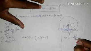 Area of segment of a circle with example [upl. by Enyawal59]