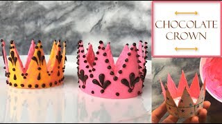 How to Make a Chocolate Crown  2 methods Using Candy Melts [upl. by Aikaz546]