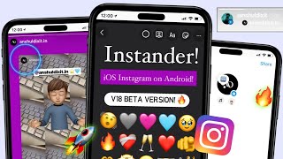 📱 iOS Instagram for Android  iOS INSTANDER V18 ON ANDROID  iOS Fonts  Emojis  New Features 🔥 [upl. by Camp]