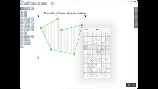 New hatches and textures associated with objects in iPocket Draw 360 [upl. by Notelrahc]