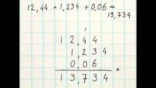 Kommagetallen optellen 2  Optellen van meerdere kommagetallen [upl. by Aissila88]