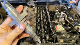 How to replace fuel injectors 59 Cummins 20032007 [upl. by Suneya]