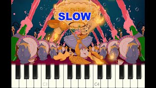 SLOW piano tutorial quotBE OUR GUESTquot from Beauty and the Beast Disney with free sheet music [upl. by Rubia412]