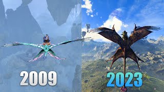 TAMING amp FLYING IKRAN COMPARISON 2009 vs 2023  AVATAR FRONTIERS OF PANDORA 4K [upl. by Goodson]