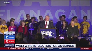 Tim Walz celebrates reelection for Minnesota governor RAW [upl. by Varick]