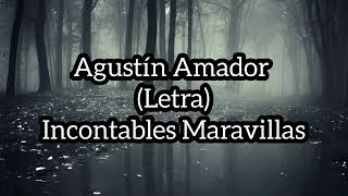 pista con letras Amor incondicionalAgustin Amador [upl. by Rede]