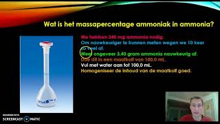 Titratie bepaling massapercentage ammoniak in ammonia [upl. by Eirrod217]