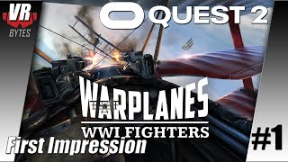 Warplanes WW1 Fighters  Oculus Quest 2 Sidequest  Deutsch  First Impression  Spiele  Test [upl. by Novia424]