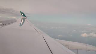 Hong Kong Airport  awesome landing  Airbus A3501000  Cathay Pacific [upl. by Cynthy595]