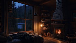 Cozy Ambiance with Rain and Fireplace Sounds for Focus Relaxation Study and Work 🌧️😴💤 Deep Sleep [upl. by Pincas]